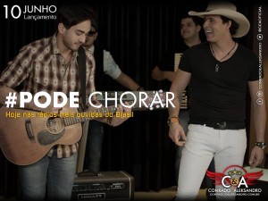A dupla sertaneja Conrado e Aleksandro lançou hoje, 10 de junho, a sua nova música de trabalho, “Pode Chorar”. LETRA ...