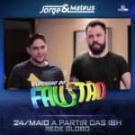 Os cantores sertanejos Jorge e Mateus serão destaque na Globo no próximo domingo. A dupla participará , ao vivo, do Domingão do ...