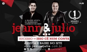 Depois de fecharem parceria com a A.R Live, a dupla Jeann e Julio comemora o sucesso da música "Isso Cê Num Conta".
