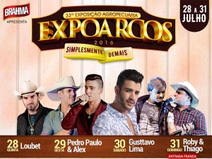  Ingressos e Shows Expo Arcos 2016