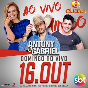 Antony e Gabriel no programa da Eliana