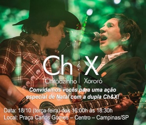 Chitãozinho e Xororó convidam fãs para uma ação especial de Natal, em Campinas