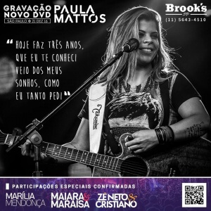 Gravação do DVD Paula Mattos – Ao Vivo A cantora e compositora Paula Mattos está pronta para gravar o seu segundo ...