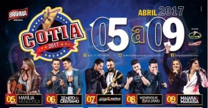 Rodeio de Cotia 2017, ocorre de 05 a 09 de Abril, considerada uma das maiores festas de Cotia e Grande São Paulo.
