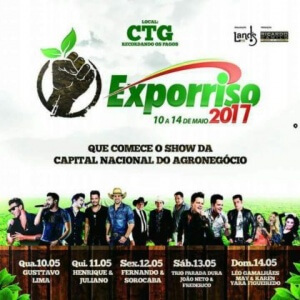 Exporriso 2017 - Ingressos e Shows