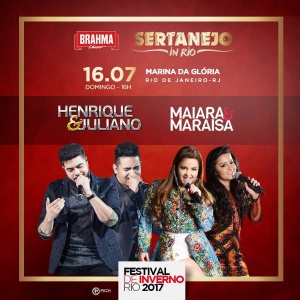 Sertanejo in Rio 2017 – Ingressos e Shows A Marina da Glória, um dos lugares mais charmosos do Rio de Janeiro, será o palco do Festival de Inverno Rio 2017. Serão três grandes eventos dentro do mesmo Festival, e o ...