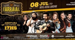 Farraial Sertanejo 2017 - Ingressos e Shows