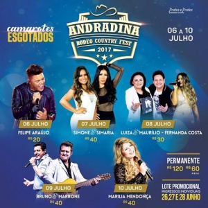 Rodeio de Andradina 2017 - Programação