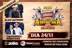 Fernando e Sorocaba e Alan Jackson (ídolo do country nos EUA) serão atração do sábado da grande final do Brahma ...