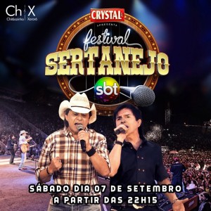 O Festival Sertanejo do SBT, apresentado por Hugo, Tiago, Pedro Leonardo e Helen Ganzarolli, está chegando ao fim. Na grande final, neste próximo sábado, a dupla Chitãozinho e Xororó irá se apresentar e cantar seus maiores sucesso no programa. Na final do programa ...