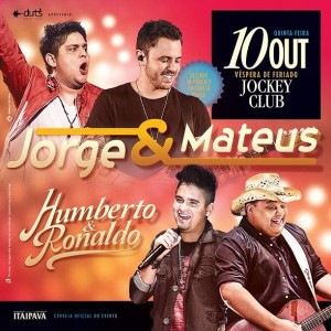 Jorge e Mateus e Humberto e Ronaldo voltam a Campo Grande (MS) para um supershow. Com tradição desde 2008, Jorge e Mateus estarão marcando presença em mais um ano na capital sul-mato-grossense, e, desta vez, estarão juntos com a dupla ...