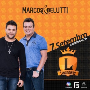 A dupla sertaneja Marcos e Belutti, participa neste sábado 07 de Setembro, do Programa Legendários da Rede Record. Essa será ...
