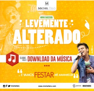 Aproveitando a chegada do verão, o cantor Michel Teló lançou hoje, para todas as rádios do Brasil, sua nova música de trabalho. A canção se chama “Levemente Alterado”, um arrocha um pouco menos acelerado, que vem com a intenção de alcançar ...