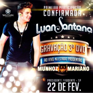 No próximo dia 22 de fevereiro, a dupla Munhoz e Mariano irá gravar, em Presidente Prudente (SP), o terceiro DVD ...