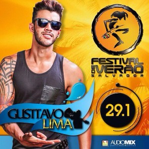 O cantor e compositor Gusttavo Lima promete agitar a primeira noite de shows do Festival de Verão de Salvador, evento que se inicia hoje (29/01) no Parque de Exposições da capital baiana trazendo a mistura de diversos ritmos. A apresentação ...