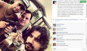 O cantor Mariano, da dupla Munhoz e Mariano, criou polêmica ao postar uma foto no Instagram na manhã desta quarta-feira, 22 de janeiro. Na imagem, ele aparece ao lado do companheiro e do empresário da dupla, Joaquim Junior, empunhando garrafas ...