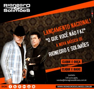 A dupla sertaneja Rio Negro e Solimões anunciou hoje o lançamento da sua nova música de trabalho, “O Que Você ...