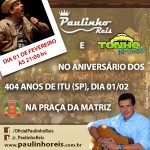 Amanhã, dia 01 de fevereiro, o nosso querido cantor e compositor Paulinho Reis irá fazer uma apresentação especial no aniversário ...
