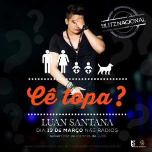 Ontem, dia 13/03, foi aniversário do cantor Luan Santana e o artista aproveitou a data para fazer o lançamento oficial para todas as rádios do Brasil da sua atual música de trabalho, “Cê Topa?”. A canção já estava na programação ...