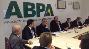 Durante visita à sede da Associação Brasileira de Proteína Animal (ABPA) na manhã de ontem, dia 09/04, em São Paulo ...