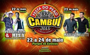 A Festa do Peão de Cambuí 2015 está chegando, de 22 a 24 de maio, confira abaixo a programação: Dia ...