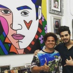 Luan Santana recebe homenagem de Romero Brito  Luan Santana usou essa semana as redes sociais para mostrar um quadro que ...