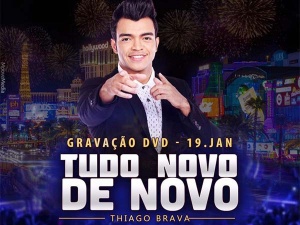Amanhã, terça-feira, 19, o cantor e compositor Thiago Brava irá gravar o segundo DVD de sua carreira, novamente na cidade de Goiânia (GO).