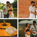 Munhoz faz sessão de fotos com namorada, contando os dias para a filha nascer