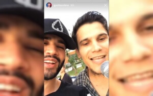 Sertanejo gravou momento e postou nas redes sociais.